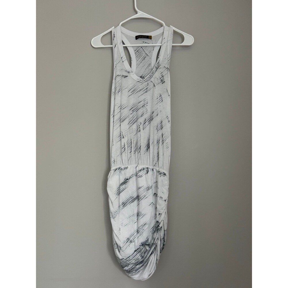Saint Grace White Grey Mini Dress Racerback Tank Dres